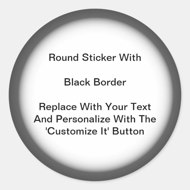 Aufkleber schwarz-graue Grenze in Blättern (Vorderseite)