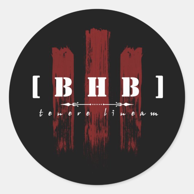 Aufkleber: Schwarze / farbige Streifen Runder Aufkleber (Vorderseite)