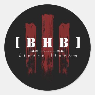 Aufkleber: Schwarze / farbige Streifen Runder Aufkleber