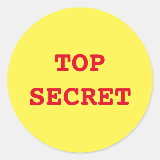 Aufkleber "Secret Agent/Spy" (Vorderseite)