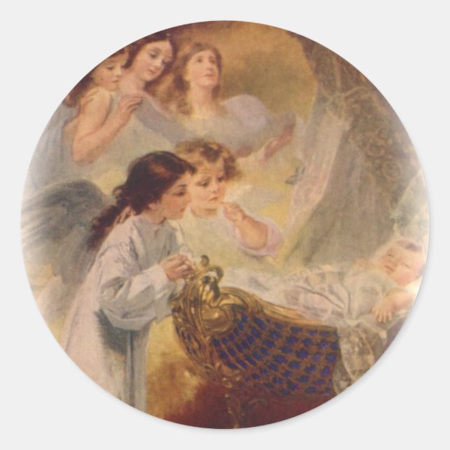 Aufkleber: Segen als Bliss Runder Aufkleber (Vorderseite)