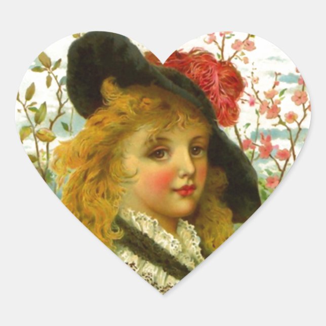 Aufkleber Sehr Vintage Viktorianische Kleidungsmot (Vorderseite)