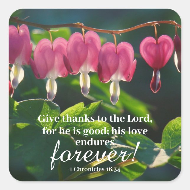 Aufkleber "Seine Liebe hält für immer an" (Vorderseite)