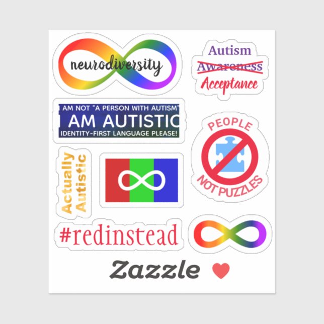 Aufkleber-Set für Autistiker Aufkleber (Blatt)