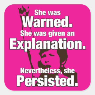 Aufkleber "She persisted"