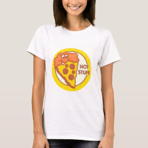 Aufkleber-Shirt der retro Pizza des heißen T-Shirt