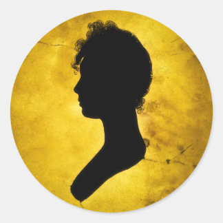 Aufkleber "Silhouette auf Gold"
