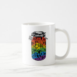 Aufkleber sind für Gleichheits-Shirt der Glas-LGB Kaffeetasse