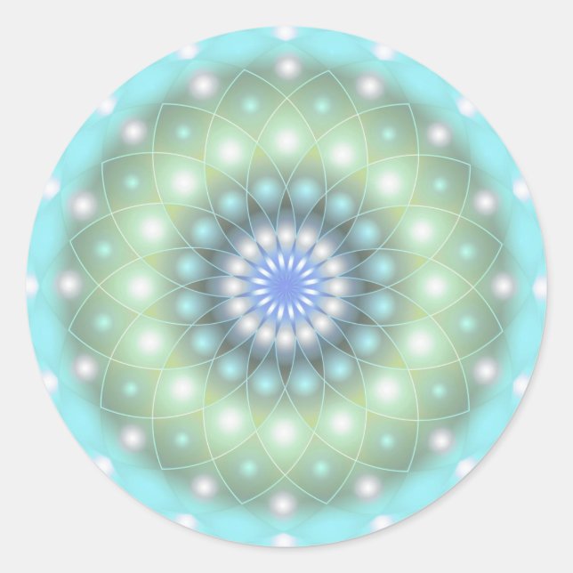 Aufkleber Soft Turquoise Mandala (Vorderseite)
