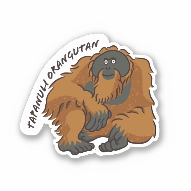 Aufkleber "Tapanuli Orangutan" (Vorderseite)