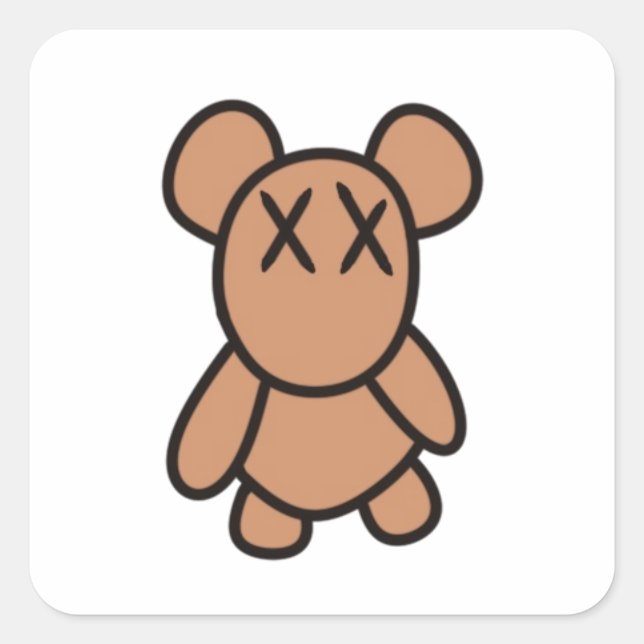 Aufkleber Teddybär (Vorderseite)
