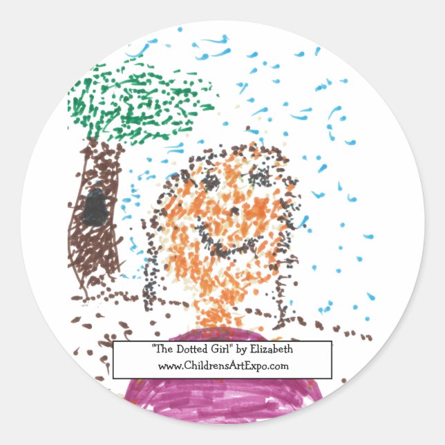 Aufkleber "The Dotted Girl" (Vorderseite)