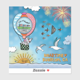 Aufkleber - über dem Meer