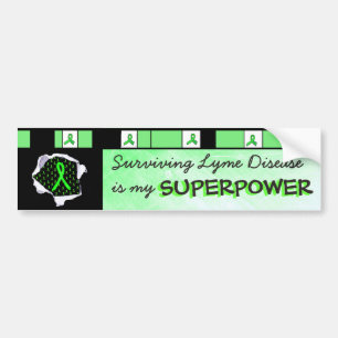 Aufkleber: Überlebende der Lyme-Borreliose Superkr Autoaufkleber