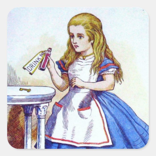 Aufkleber und Postkarten für Alicen im Wunderland (Vorderseite)