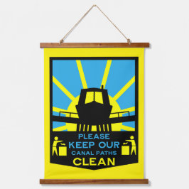 Aufkleber und Schilder für Narrowboat Wandteppich Mit Holzrahmen