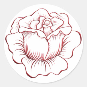Aufkleber und Umschlag Aufkleber für rote Rosen