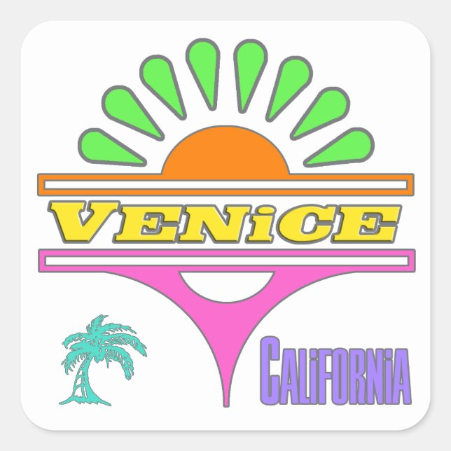 Aufkleber "Venice Colorful 1" (Vorderseite)