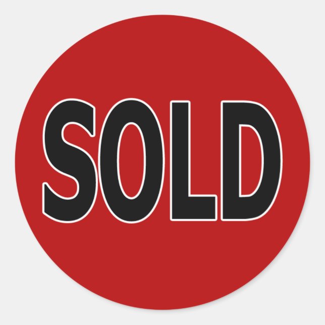 Aufkleber verkauft (Vorderseite)