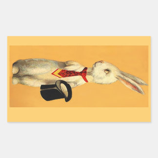 Aufkleber Vintag Anthro Magic Hat Trick Rabbit Har