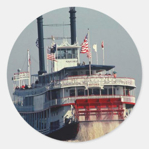 Aufkleber Vintag New Orleans Steamboat Paddle Rive
