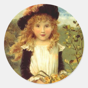 Aufkleber Vintag Viktorianisch Pinavorgürtel