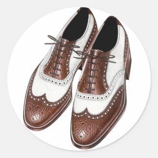 Aufkleber Vintag Zwei-Töne Oxford Wingtip Schuhpaa