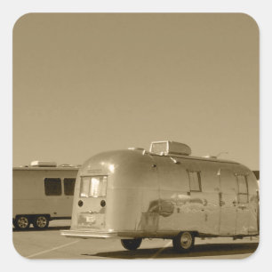 Aufkleber Vintage Blechdose Reisemobil Anhänger Gl