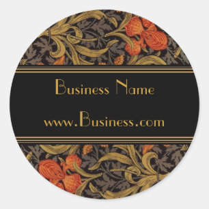 Aufkleber Vintage-Druck William Morris Schwarz