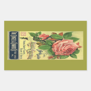 Aufkleber Vintage Heirloom Rosen Werbeumschlag