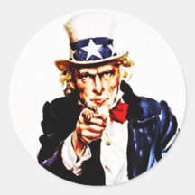 Aufkleber Vintage Ikonisch Uncle Sam Wants You Pun