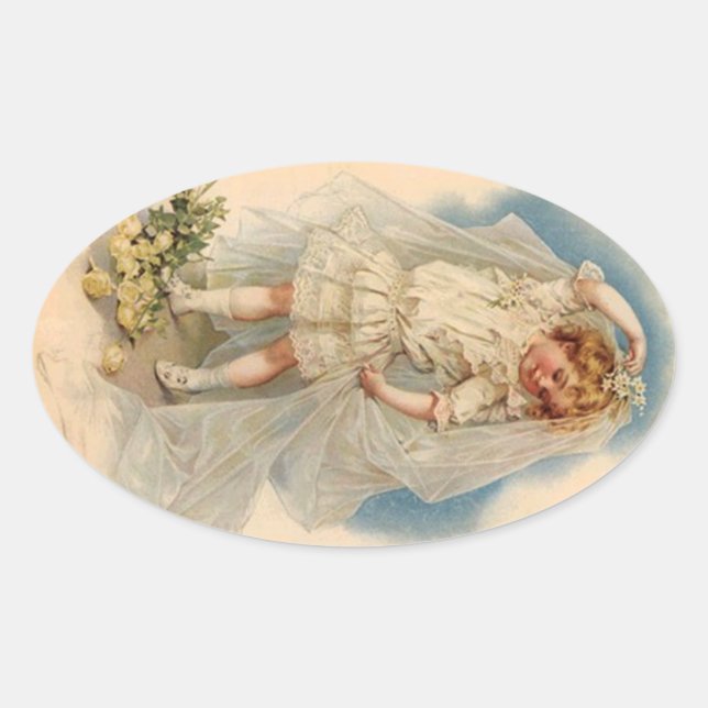 Aufkleber Vintage Viktorianische Bridge-Rose Hochz (Vorderseite)