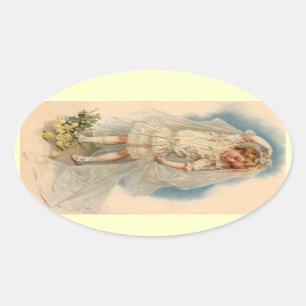 Aufkleber Vintage Viktorianische Bridge-Rose Hochz