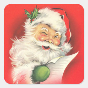 Aufkleber - Vintage Weihnachtsmann