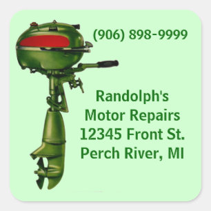 Aufkleber Vintager Outboard Motor Repair Shop Serv