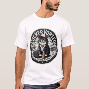 Aufkleber Vortex Black Cat Logo Cool Streetwear Ch T-Shirt
