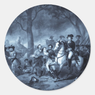 Aufkleber "Washington als Soldat" (Selen)