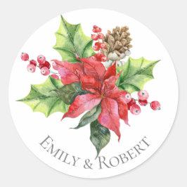 Aufkleber Wasserfarbene für Weihnachten