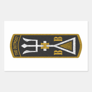 Aufkleber: weiß / OP-BHB Rechteckiger Aufkleber