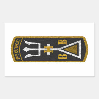 Aufkleber: weiß / OP-BHB Rechteckiger Aufkleber