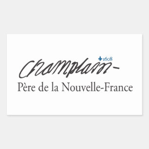 Aufkleber x20 Champlain Vater Neufrankreich