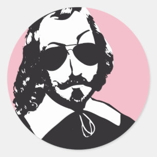 Aufkleber x20 Samuel Champlain Hipster Brille