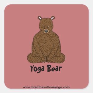 Aufkleber "Yoga Bear"
