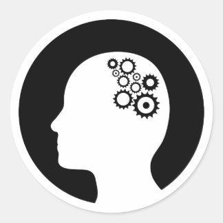 Aufkleber | Zahnräder im Gehirn