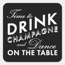 Aufkleber - Zeit, Champagner zu trinken