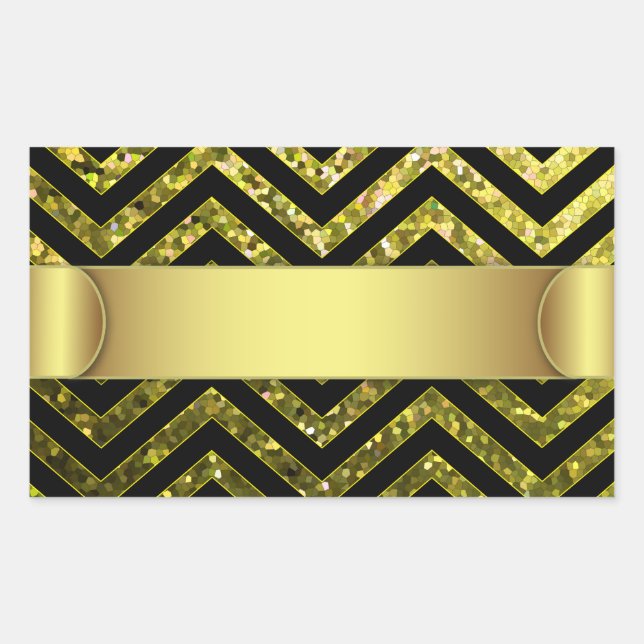 Aufkleber Zig Zag Sparkley Texture (Vorderseite)