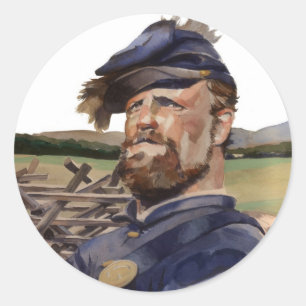 Aufkleber, ziviler Krieg Runder Aufkleber