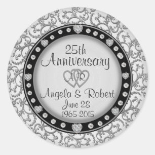 Aufkleber zum 25. Jahrestag