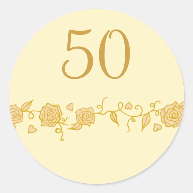 Aufkleber zum 50. Hochzeitstag (Vorderseite)