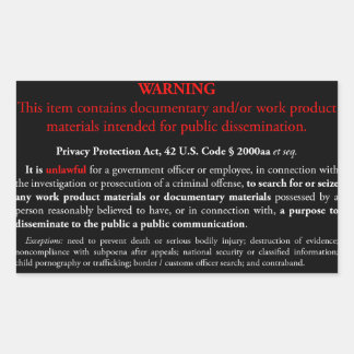 Aufkleber zum Datenschutzgesetz, schwarzes Rechtec